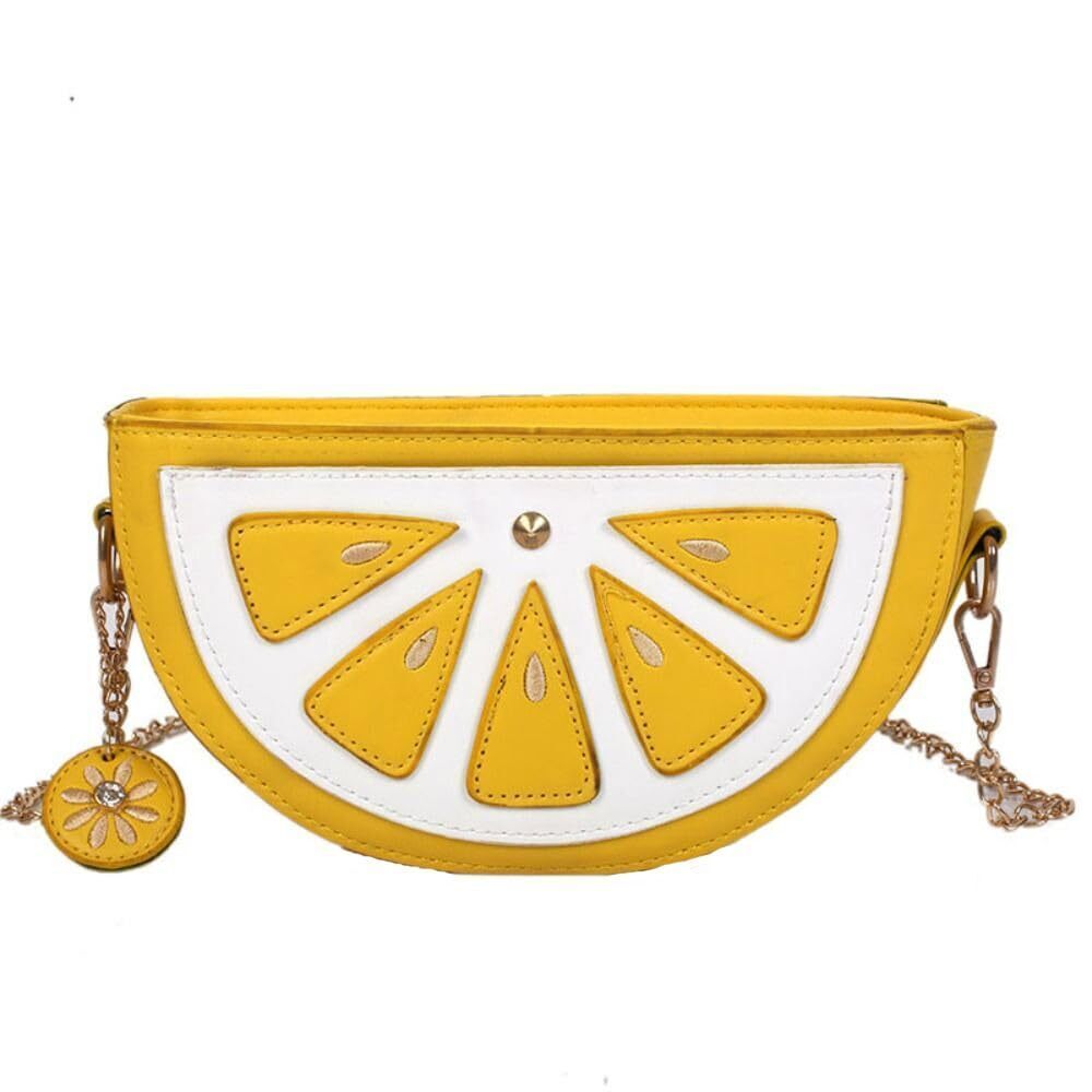 3626 Fruit Handbag Lemon Shoulder Bag Orange Cross Body Purse Bag Summer